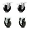 Service Caster 5 Inch Phenolic Swivel Top Plate Caster Lock Brakes 2 Rigid, 2PK SCC-TTL20S514-PHR-2-R-2 - alternate 1